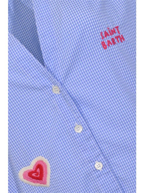 Camicia Liona in cotone Vichy con ricami Mc2 Saint Barth | LIO000100430L